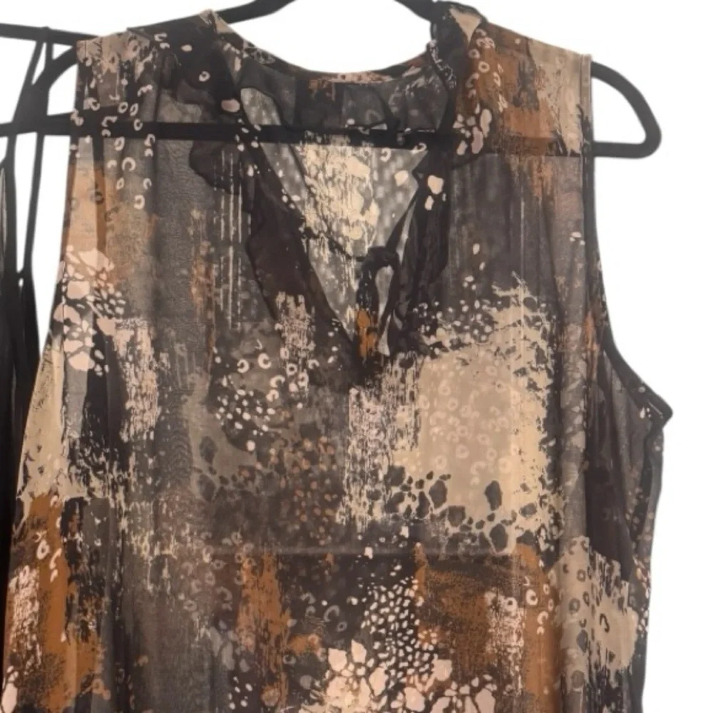 CAbi Black and Brown Sheer Blouses-XXL - Picture 3 of 4